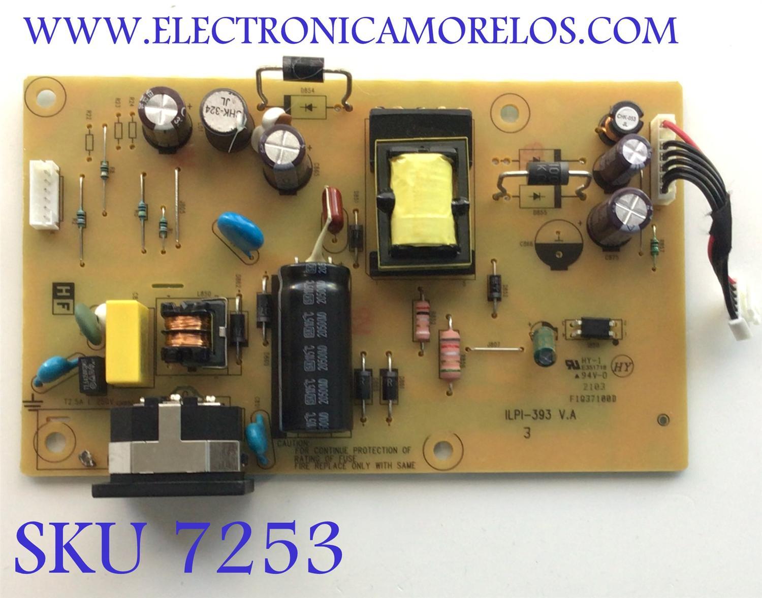 FUENTE PARA MONITOR DELL / NUMERO DE PARTE 790Q991400A / 491A012E1400H06 / NUMERO DE PANEL LM270WF7 (SS)(E1) / MODELO SE2719HR